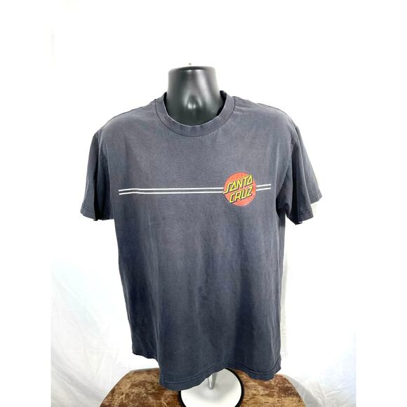 Santa Cruz Skateboards Logo T-Shirt Charcoal Gray L - Picture 1 of 6